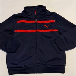 Puma Kids Jacket in Navy and Red